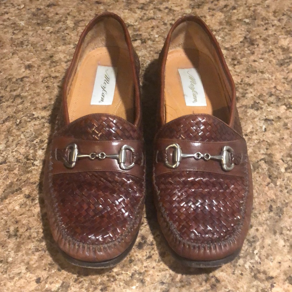 Mezlan Men’s Leather Woven Bit Loafer Size 10